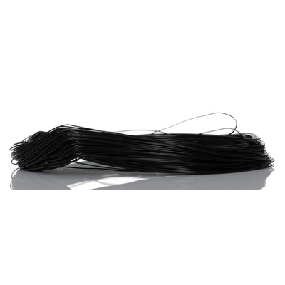 RS PRO Black 0.05 mm² Hook Up Wire, 30 AWG, 1/0.25 mm, 50m, ETFE Insulation