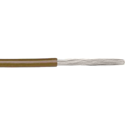 RS PRO Brown 1.3 mm² Hook Up Wire, 16 AWG, 1C, 30.5m, MPPE Insulation
