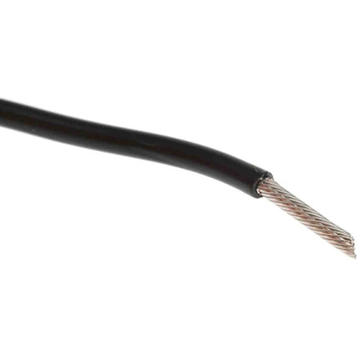 RS PRO Black 1.32 mm² Hook Up Wire, 16 AWG, 1C, 30.5m, PVC Insulation