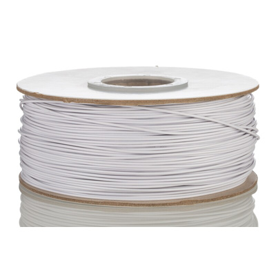 RS PRO White 0.51 mm² Hook Up Wire, 20 AWG, 1C, 305m, PVC Insulation