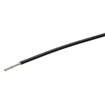 TE Connectivity FlexLite Series Black 0.75 mm² Equipment Wire, 18 AWG, 19/0.23 mm, 100m, Polyolefin Insulation