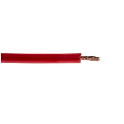 RS PRO Red 1.1 mm² Hook Up Wire, 17 AWG, 516/0.05 mm, 100m, Silicone Rubber Insulation