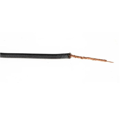 RS PRO Black 0.52 mm² Hook Up Wire, 20 AWG, 270/0.05 mm, 100m, Silicone Rubber Insulation