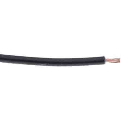 RS PRO Black 1 mm² Hook Up Wire, 17 AWG, 32/02 mm, 305m