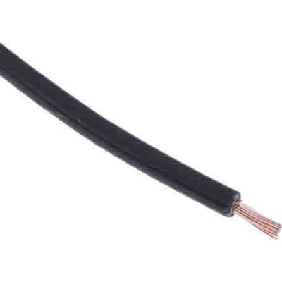 RS PRO Black 1 mm² Hook Up Wire, 17 AWG, 32/02 mm, 305m