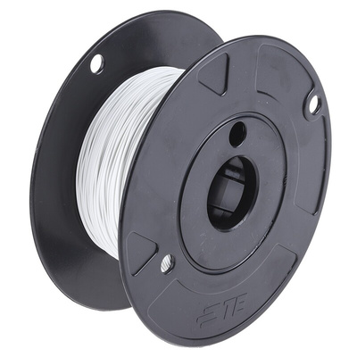 TE Connectivity White 0.38 mm² Harsh Environment Wire, 22 AWG, 19/34, 100m, Polyalkene Insulation