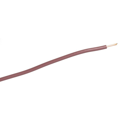 RS PRO Brown 0.5 mm² Hook Up Wire, 20 AWG, 1/0.8 mm, 100m, PVC Insulation