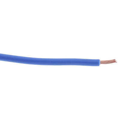 RS PRO Blue 0.5 mm² Hook Up Wire, 22 AWG, 16/0.2mm, 100m, PVC Insulation