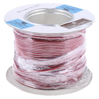 RS PRO Red 0.75 mm² Hook Up Wire, 20 AWG, 16/0.2mm, 100m, PVC Insulation