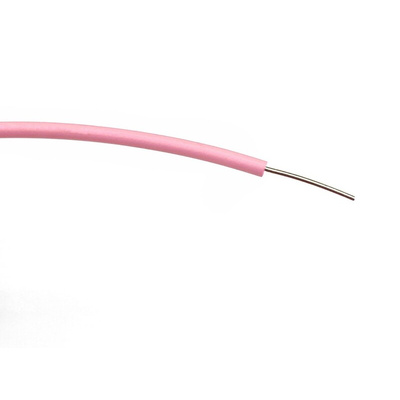 RS PRO Pink 0.3 mm² Hook Up Wire, 1/0.6 mm, 100m, PVC Insulation