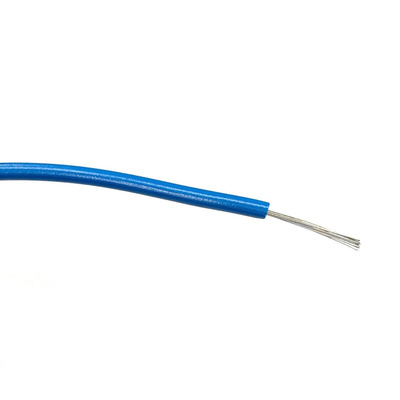 RS PRO Blue 0.5 mm² Hook Up Wire, 16/0.2 mm, 100m, PVC Insulation