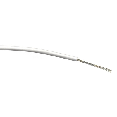 RS PRO White 0.5 mm² Hook Up Wire, 16/0.2 mm, 100m, PVC Insulation
