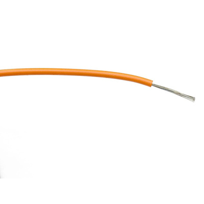 RS PRO Orange 0.75 mm² Hook Up Wire, 24/0.2 mm, 500m, PVC Insulation