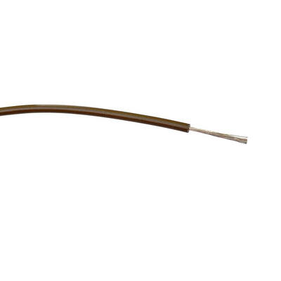 RS PRO Brown 1 mm² Hook Up Wire, 32/0.2 mm, 100m, PVC Insulation