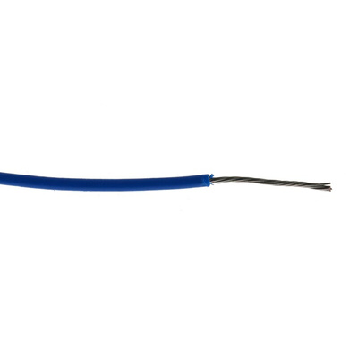 RS PRO Blue 0.22 mm² Hook Up Wire, 7/0.2 mm, 100m, PVC Insulation