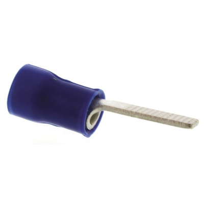 TE Connectivity, PLASTI-GRIP Insulated Crimp Blade Terminal 10.3mm Blade Length, 1mm² to 2.6mm², 16AWG to 14AWG, Blue
