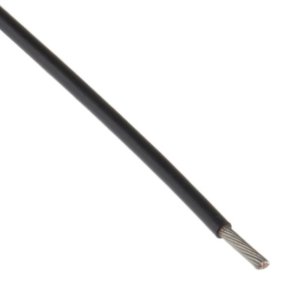TE Connectivity Black 0.38 mm² Harsh Environment Wire, 22 AWG, 19/34, 100m, ETFE Insulation