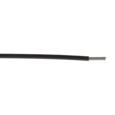 TE Connectivity Black 0.38 mm² Harsh Environment Wire, 22 AWG, 19/34, 100m, ETFE Insulation