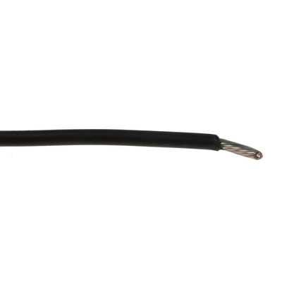 Alpha Wire EcoWire Series Black 0.75 mm² Hook Up Wire, 18 AWG, 16/0.25 mm, 30m, MPPE Insulation