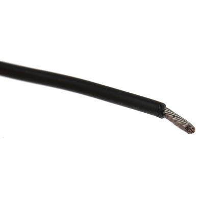 Alpha Wire EcoWire Series Black 0.75 mm² Hook Up Wire, 18 AWG, 16/0.25 mm, 30m, MPPE Insulation