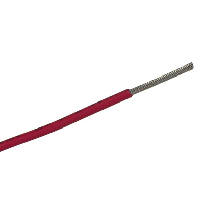 Alpha Wire EcoWire Series Red 0.75 mm² Hook Up Wire, 18 AWG, 16/0.25 mm, 30m, MPPE Insulation