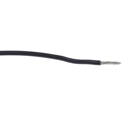 Alpha Wire EcoWire Series Black 1.3 mm² Hook Up Wire, 16 AWG, 26/0.25 mm, 30m, MPPE Insulation