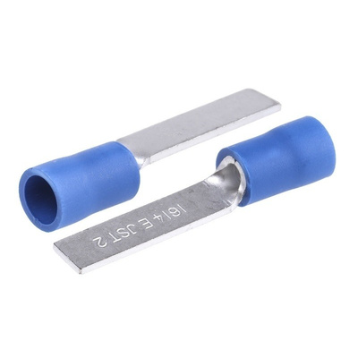 JST, FV Insulated Crimp Blade Terminal 18.2mm Blade Length, 1mm² to 2.6mm², 16AWG to 14AWG, Blue