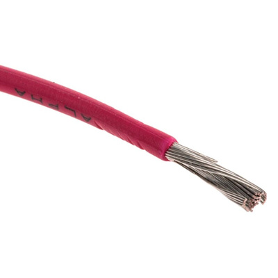 Alpha Wire EcoWire Series Red 0.75 mm² Hook Up Wire, 18 AWG, 16/0.25 mm, 305m, MPPE Insulation
