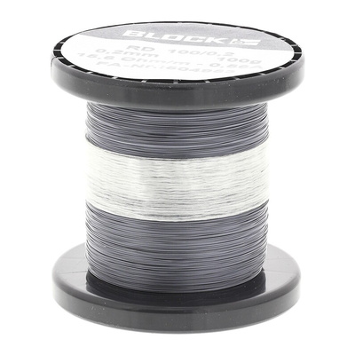 Block RD Series Hook Up Wire, 37 AWG, 1/0.2 mm, 357m