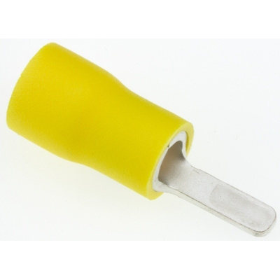 JST, AF Insulated Crimp Blade Terminal 10mm Blade Length, 2.6mm² to 6.6mm², 12AWG to 10AWG, Yellow