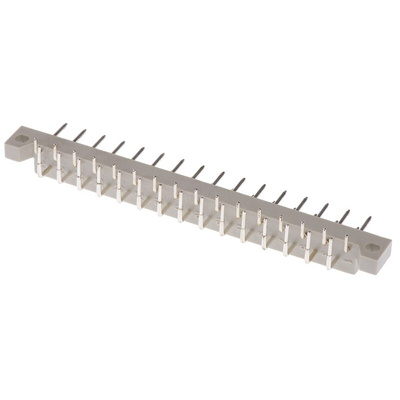 A 31-S1/SILVER | ASSMANN WSW 5mm Pitch 31 Way 2 Row Right Angle Male DIN 41617 Connector, Solder Termination, 2A