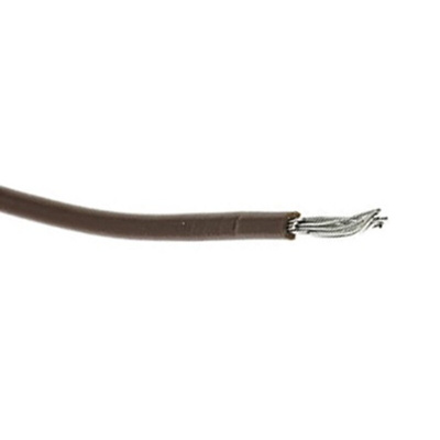 Alpha Wire Brown 0.75 mm² Hook Up Wire, 18 AWG, 16/0.25 mm, 30m, PVC Insulation