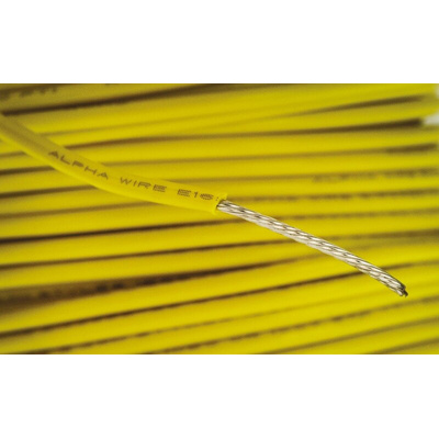 Alpha Wire Yellow 0.52 mm² Hook Up Wire, 20 AWG, 10/0.25 mm, 30m, PVC Insulation