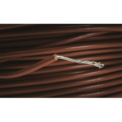 Alpha Wire Brown 0.2 mm² Hook Up Wire, 24 AWG, 7/0.20 mm, 30m, PVC Insulation