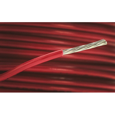 Alpha Wire Red 0.75 mm² Hook Up Wire, 18 AWG, 7/0.40 mm, 30m, SR-PVC Insulation