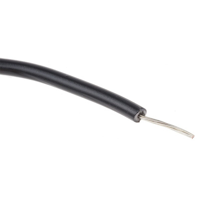 Alpha Wire Black 0.2 mm² Hook Up Wire, 24 AWG, 7/0.20 mm, 30m, PVC Insulation