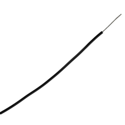 Alpha Wire 3048 Series Black 0.08 mm² Hook Up Wire, 28 AWG, 7/0.13 mm, 30m, PVC Insulation