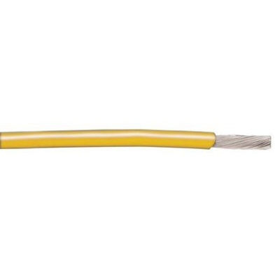 Alpha Wire Yellow 0.33 mm² Hook Up Wire, 22 AWG, 1/0.64 mm, 30m, PVC Insulation