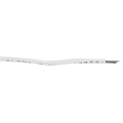 Alpha Wire Premium Series White 0.81 mm² Hook Up Wire, 18 AWG, 16/0.25 mm, 305m, PVC Insulation