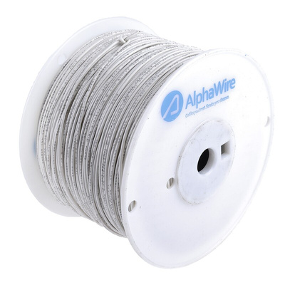 Alpha Wire Premium Series White 0.81 mm² Hook Up Wire, 18 AWG, 16/0.25 mm, 305m, PVC Insulation