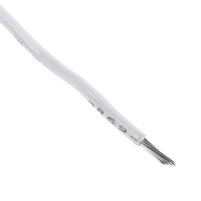 Alpha Wire Premium Series White 0.81 mm² Hook Up Wire, 18 AWG, 16/0.25 mm, 305m, PVC Insulation