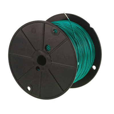 Alpha Wire Green 0.81 mm² Hook Up Wire, 18 AWG, 16/0.25 mm, 305m, PVC Insulation