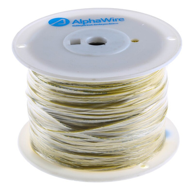 Alpha Wire Premium Series Yellow 0.81 mm² Hook Up Wire, 18 AWG, 16/0.25 mm, 305m, PVC Insulation