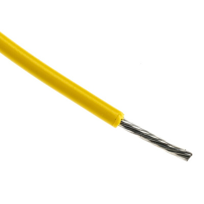 Alpha Wire Premium Series Yellow 0.81 mm² Hook Up Wire, 18 AWG, 16/0.25 mm, 305m, PVC Insulation