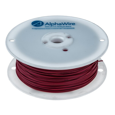 Alpha Wire Hook Up Wire Series Red 0.23 mm² Harsh Environment Wire, 24 AWG, 7/0.20 mm, 305m, PVC Insulation