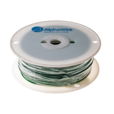Alpha Wire Hook Up Wire Series Green 0.23 mm² Harsh Environment Wire, 24 AWG, 7/0.20 mm, 304m, PVC Insulation