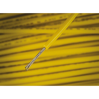 Alpha Wire Yellow 0.23 mm² Hook Up Wire, 24 AWG, 7/0.20 mm, 305m, PVC Insulation