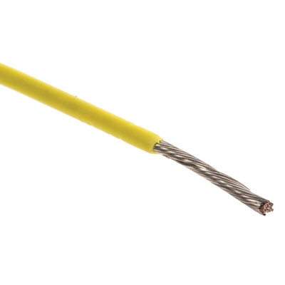 Alpha Wire Yellow 0.23 mm² Hook Up Wire, 24 AWG, 7/0.20 mm, 305m, PVC Insulation