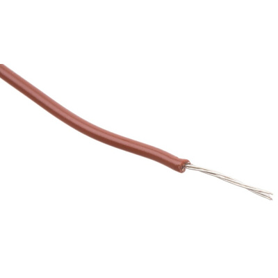 Alpha Wire Brown 0.23 mm² Hook Up Wire, 24 AWG, 7/0.20 mm, 305m, PVC Insulation