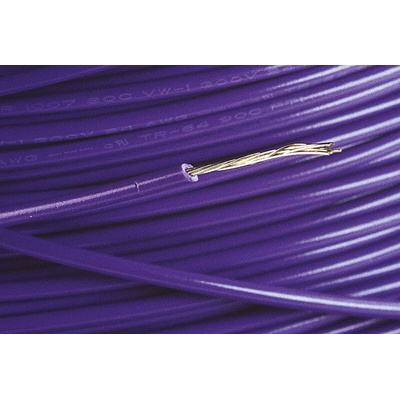 Alpha Wire Purple 0.25 mm² Hook Up Wire, 24 AWG, 7/0.20 mm, 305m, PVC Insulation